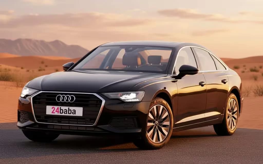 Audi A6 2023 Black rental in Dubai