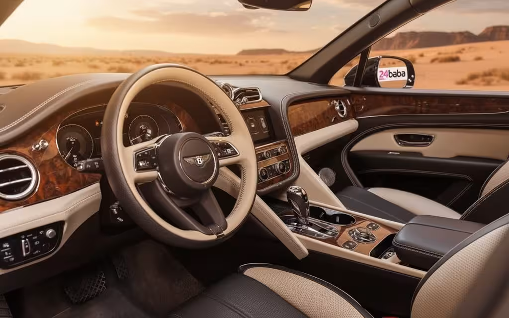 Bentley Bentayga 2022 dashboard and infotainment – rental in Dubai