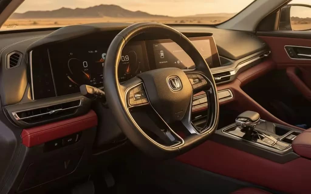 Changan Cs75 2022 dashboard and infotainment – rental in Dubai