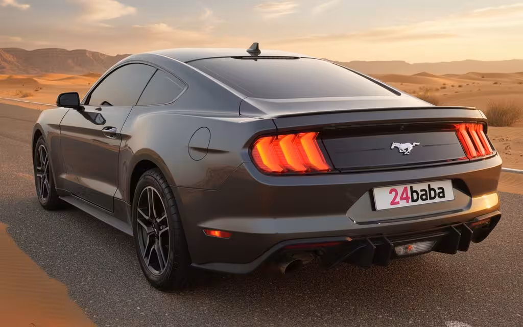 Ford Mustang 2020 Grey side profile – rental in Dubai