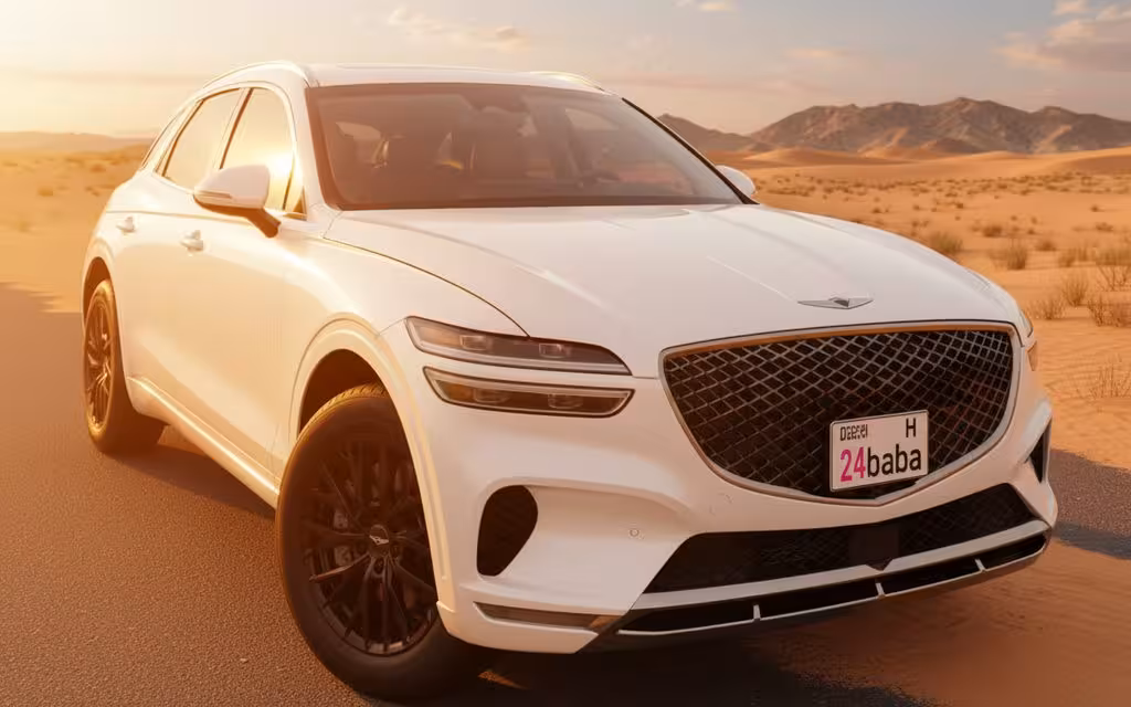 Genesis Gv70 2023 White cover image – rental in Dubai