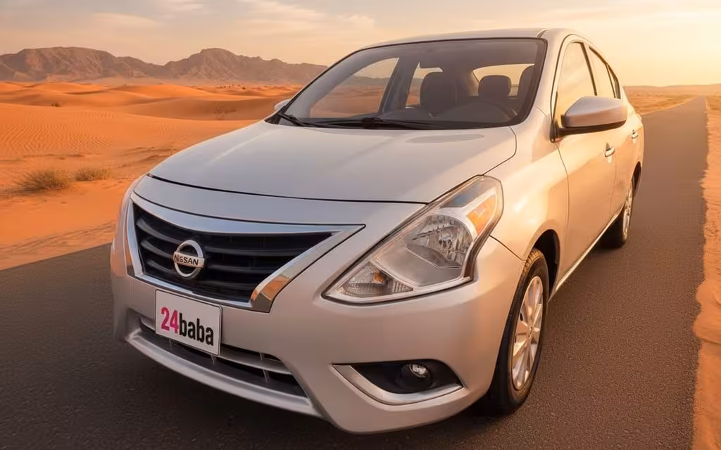 Nissan Versa 2025 Silver cover image – rental in Dubai