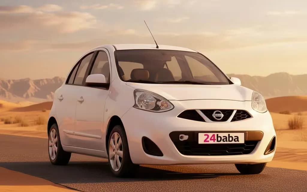Nissan Micra 2025 White cover image – rental in Dubai