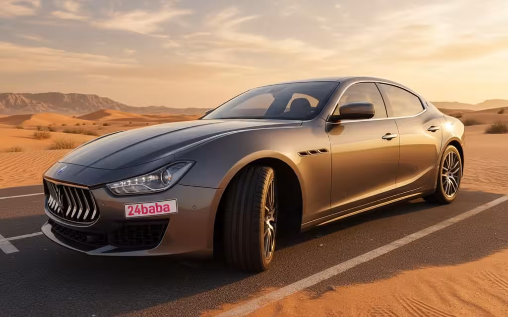 Maserati Ghibli 2021 Grey cover image – rental in Dubai