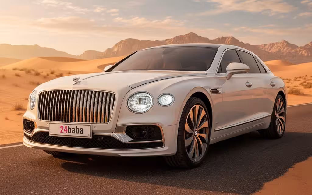 Bentley ContinentalFlyingSpur 2023 White cover image – rental in Dubai