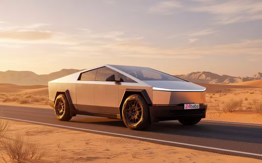 Tesla Cybertruck 2024 Silver cover image – rental in Dubai