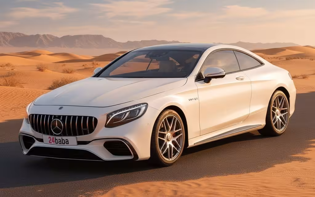 Mercedes S63 2025 White cover image – rental in Dubai