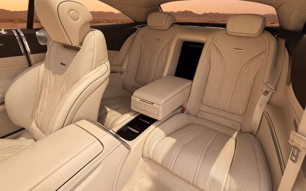 Mercedes S63 2025 leather seats and cabin – rental in Dubai