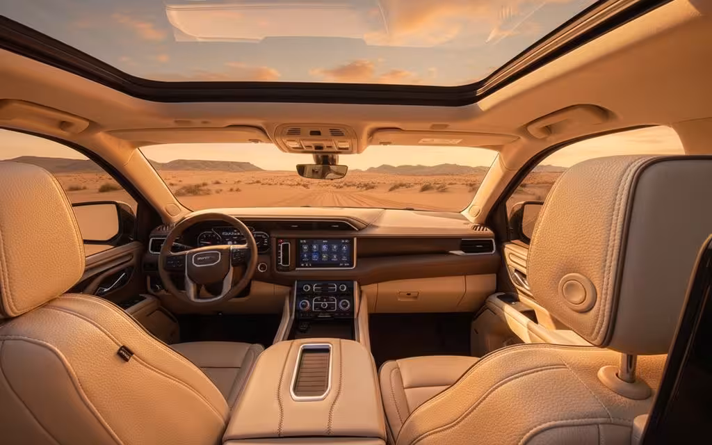 Gmc Yukon 2024 leather seats and cabin – rental in Dubai