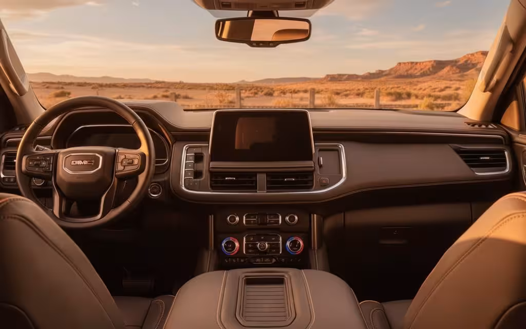 Gmc Yukon 2024 dashboard and infotainment – rental in Dubai