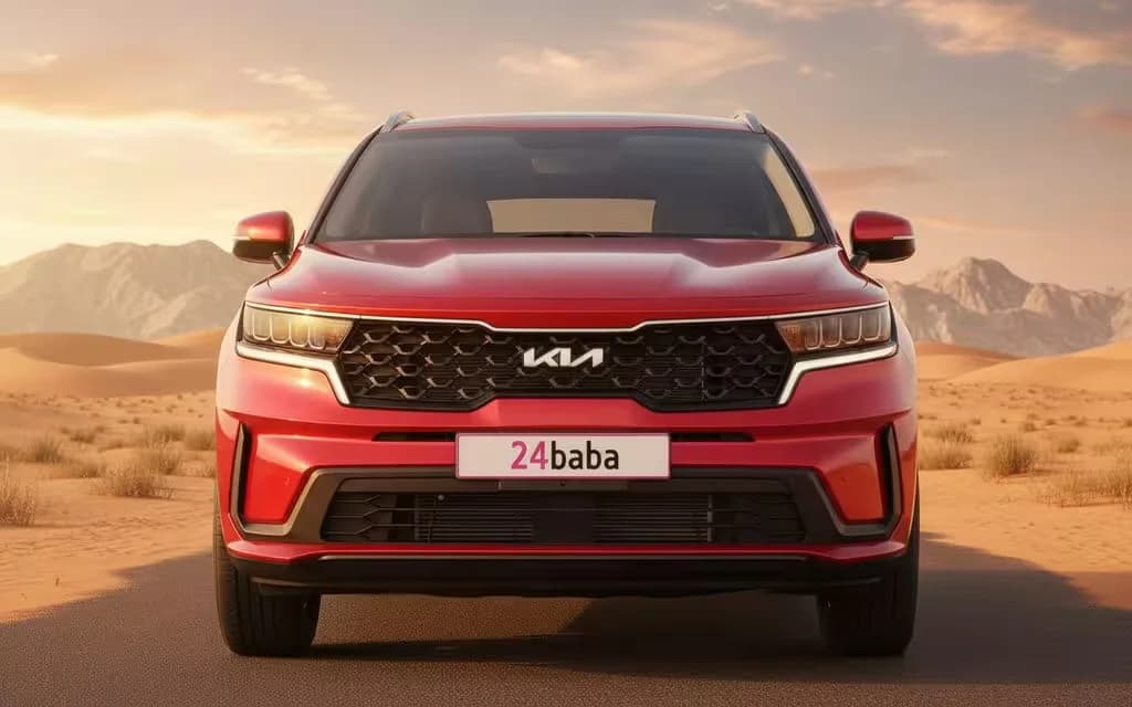 Kia Sorento 2023 Red cover image – rental in Dubai