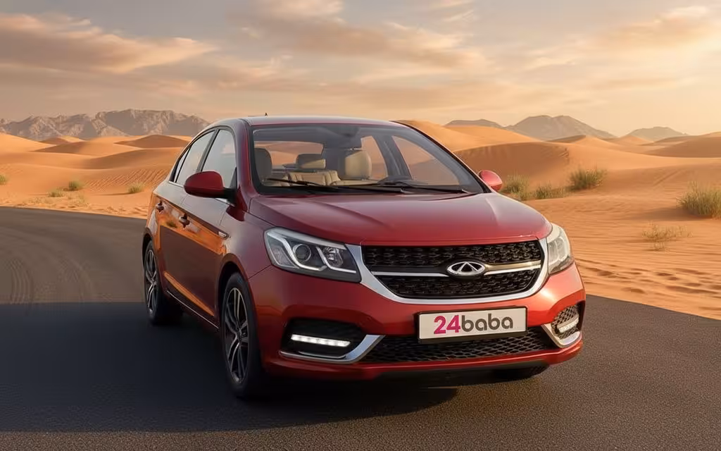 Chery Arrizo3 2020 Red cover image – rental in Dubai