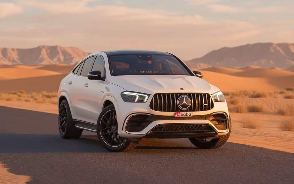 Mercedes Gle63 2021 White cover image – rental in Dubai