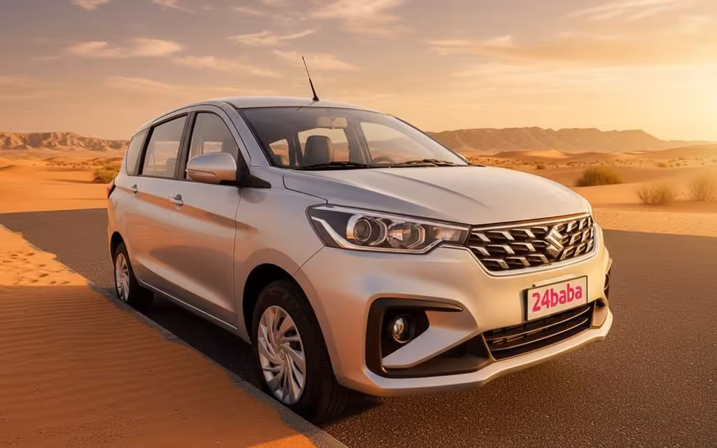 Suzuki Ertiga 2023 Silver cover image – rental in Dubai