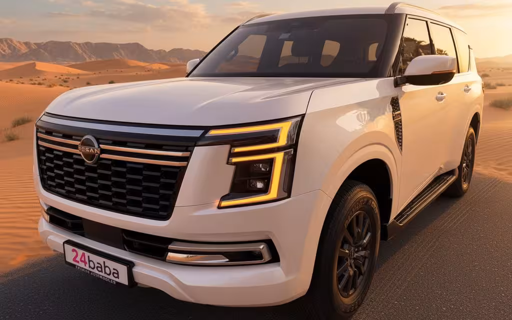 Nissan Patrol 2025 White cover image – rental in Dubai