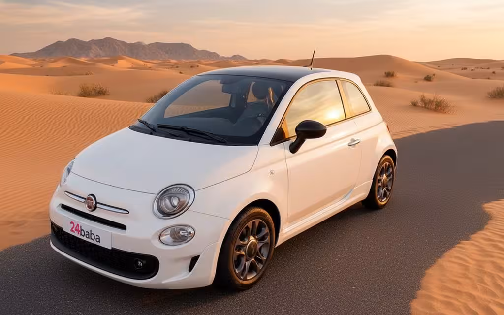 Fiat 500 2022 White cover image – rental in Dubai