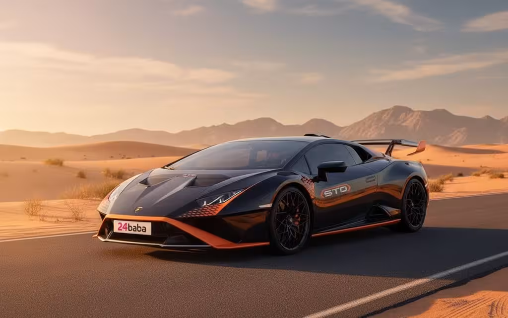 Lamborghini Huracan 2022 Black cover image – rental in Dubai