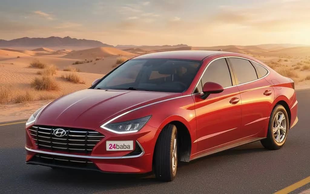 Hyundai Sonata 2021 Red cover image – rental in Dubai