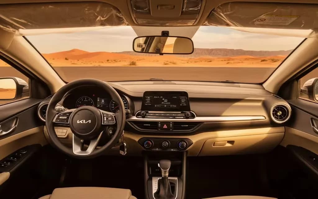 Kia Cerato 2024 dashboard and infotainment – rental in Dubai