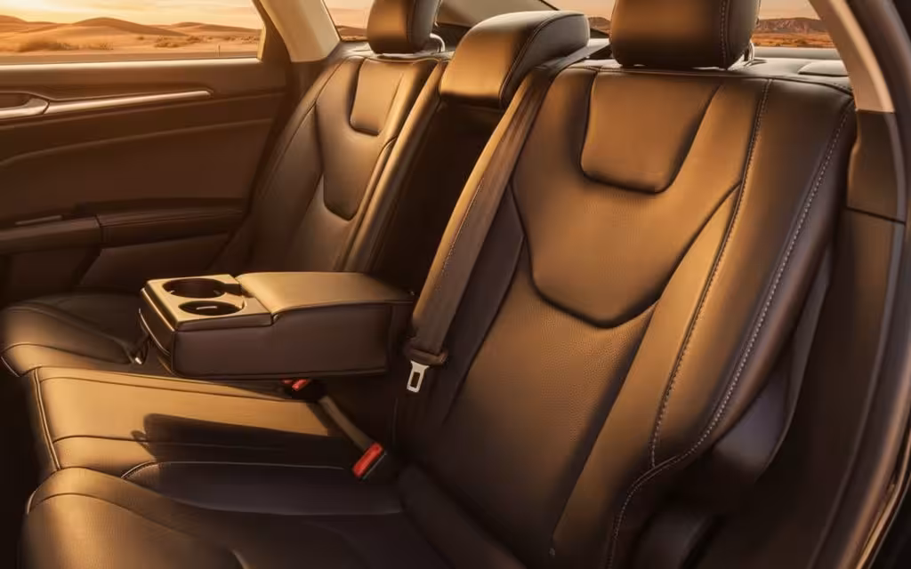 Ford Fusion 2021 leather seats and cabin – rental in Dubai