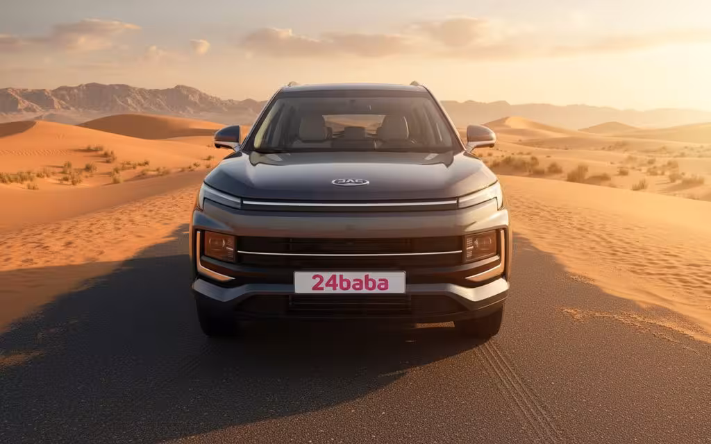 Jac Js4 2023 Grey front view with headlights – rental in Dubai