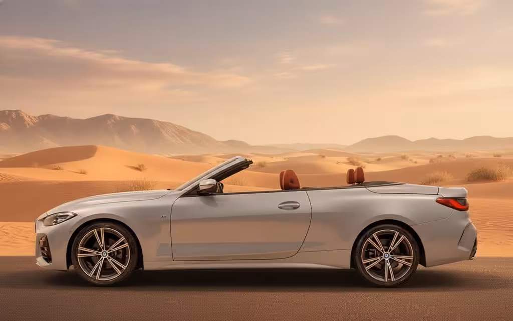 Bmw 420 2023 Grey side profile – rental in Dubai