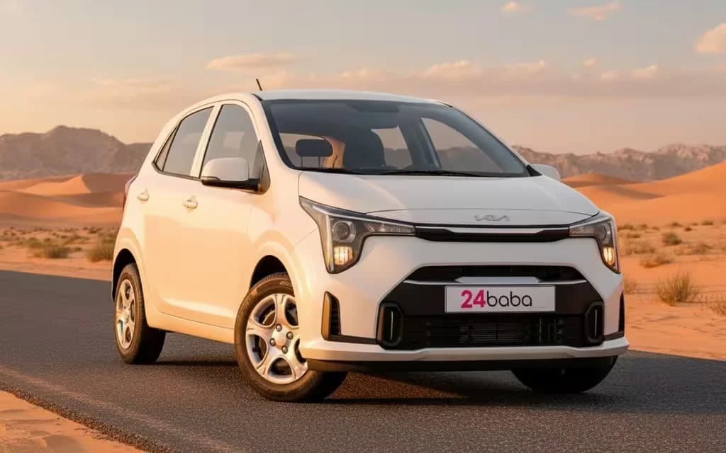 Kia Picanto 2024 White rental in Dubai