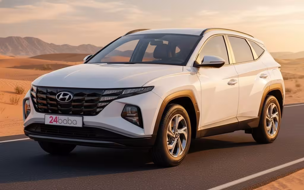 Hyundai Tucson 2023 White cover image – rental in Dubai