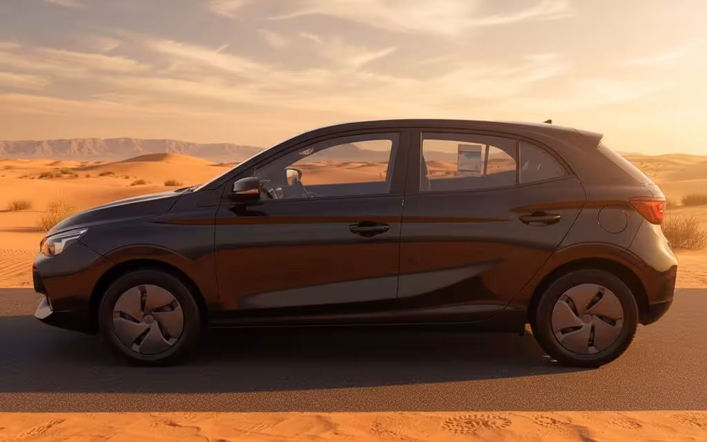 Mg 3 2025 Black side profile – rental in Dubai