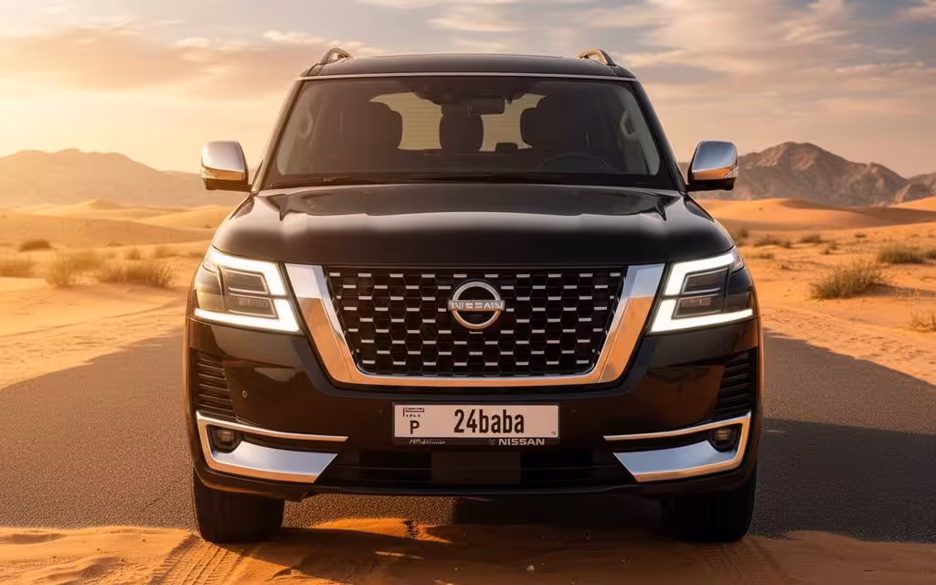 Nissan Patrol 2025 Black cover image – rental in Dubai Nissan Patrol 2025 Black cover image – rental in Dubai