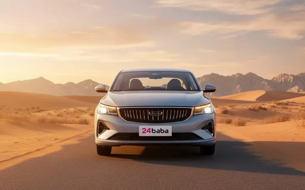 Geely Emgrand 2022 Grey front view with headlights