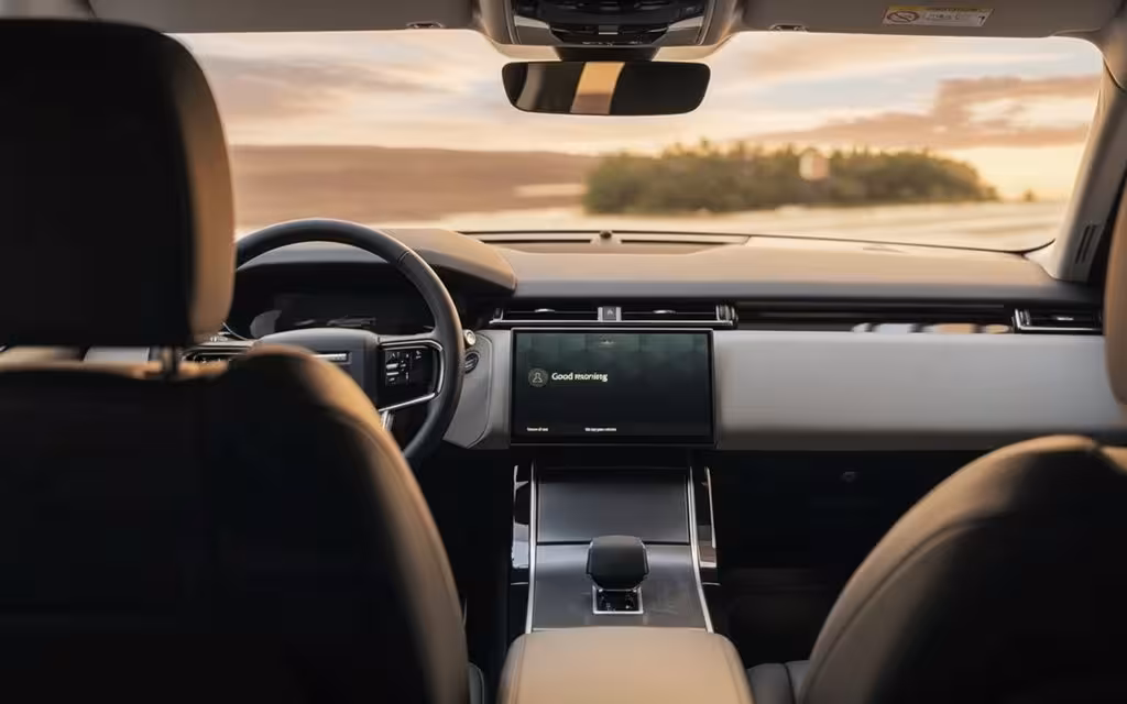 LandRover RangeRoverVelar 2024 interior view showing trim – rental in Dubai