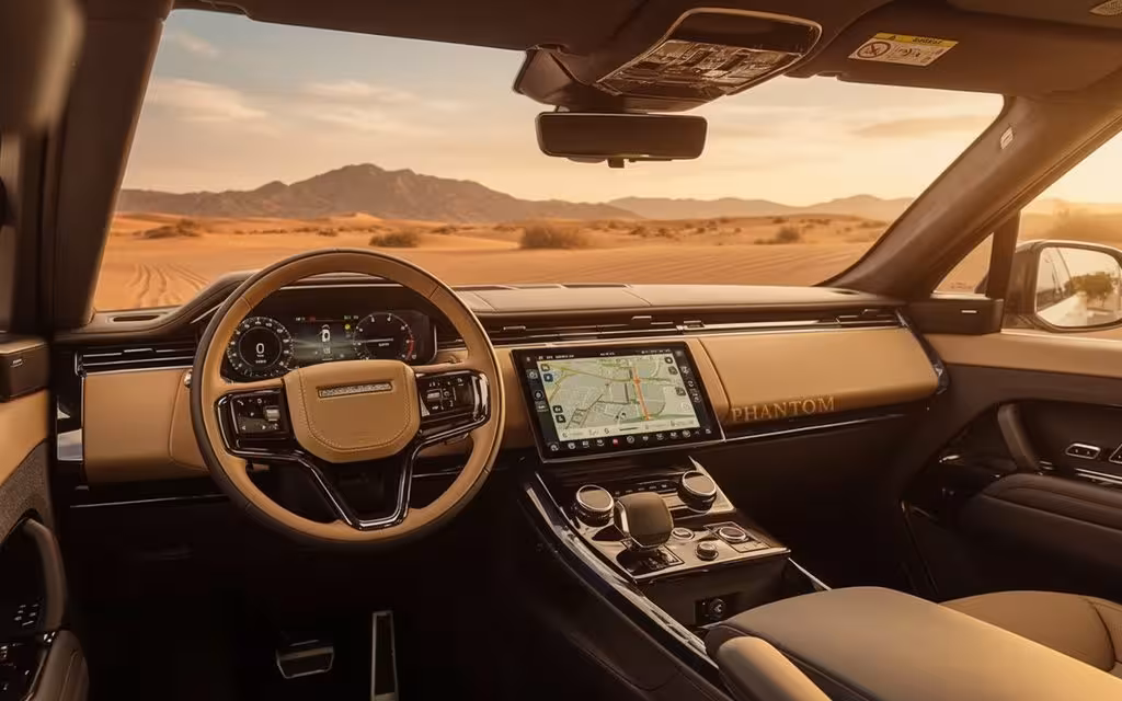LandRover RangeRoverSport 2023 interior view showing trim – rental in Dubai