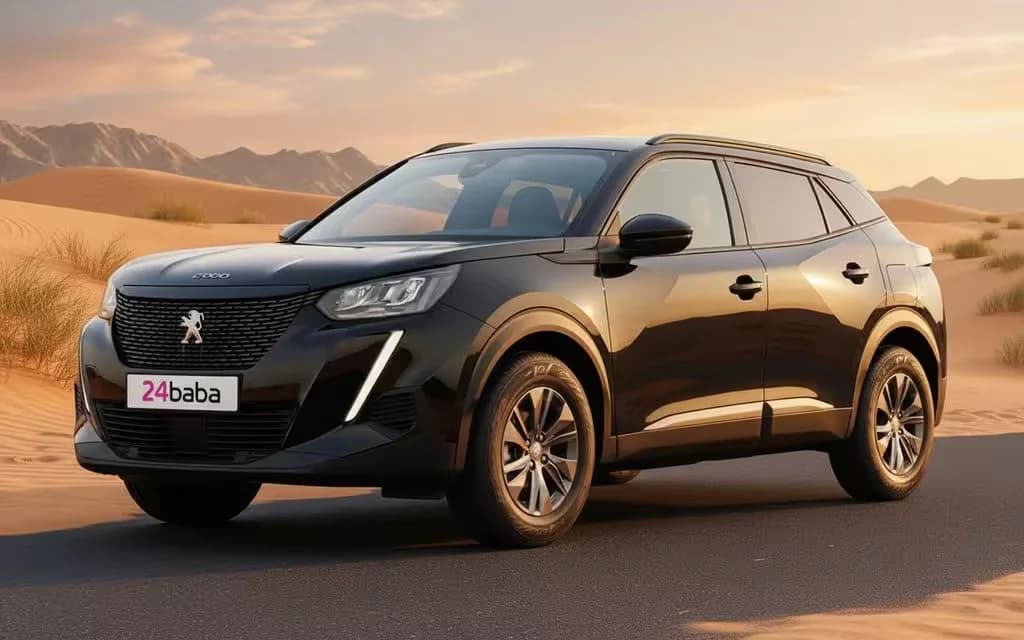 Peugeot 2008 2023 Black cover image – rental in Dubai