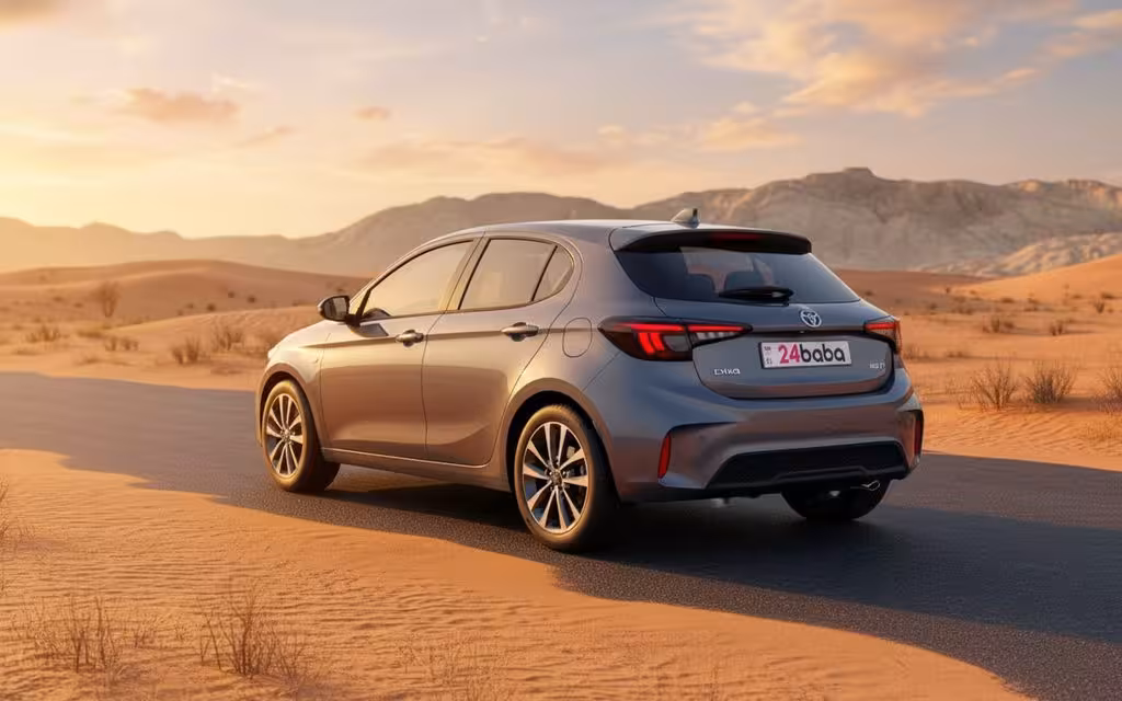 Mg 3 2025 Grey rear view showing taillights – rental in Dubai