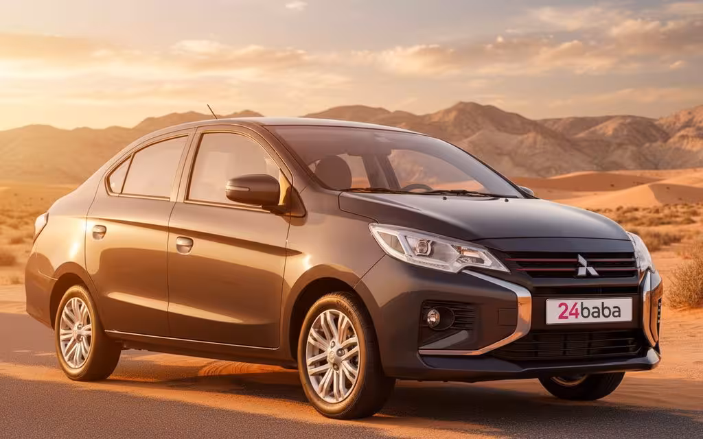 Mitsubishi Attrage 2024 Dark Gray cover image – rental in Dubai