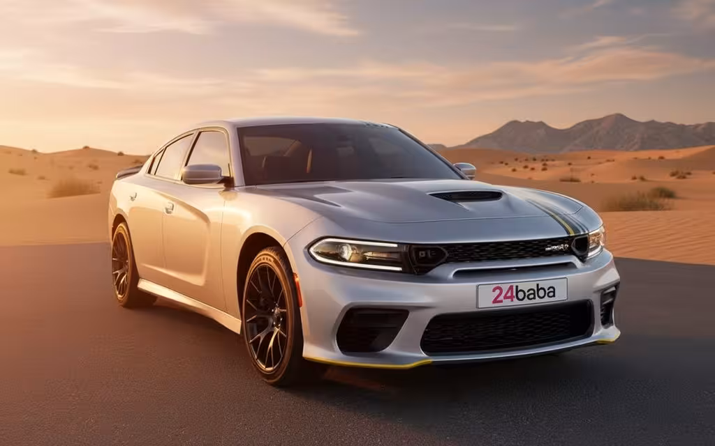 Dodge Charger 2022 Silver cover image – rental in Dubai