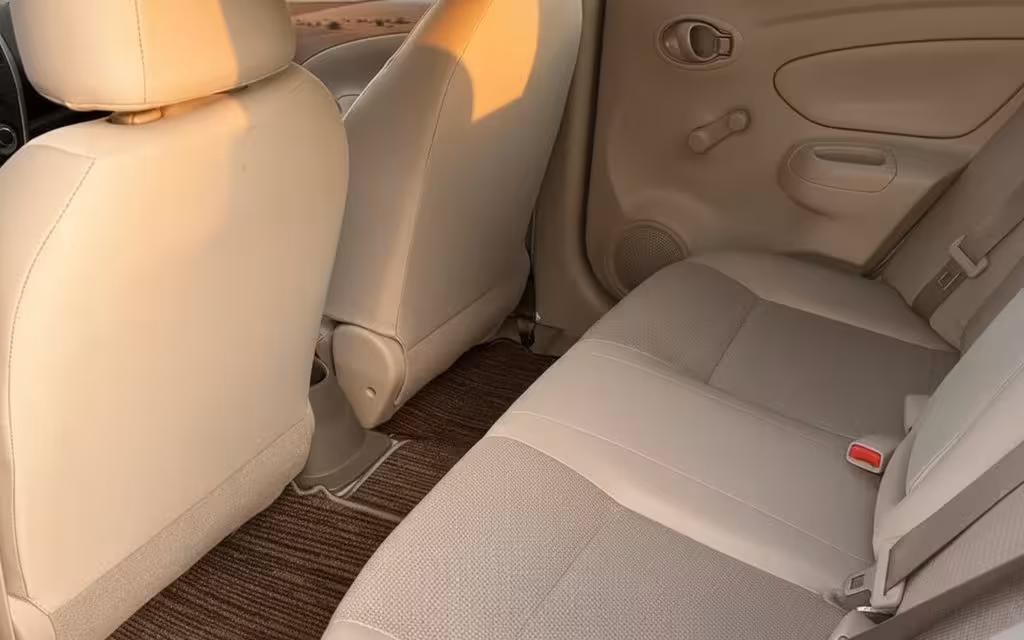 Nissan Sunny 2024 leather seats and cabin – rental in Dubai