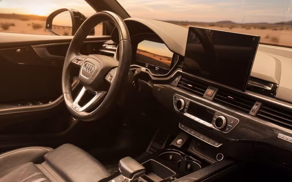 Audi S5 2022 dashboard and infotainment – rental in Dubai