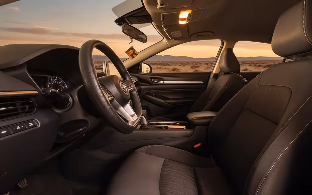 Nissan Altima 2021 interior view showing trim – rental in Dubai