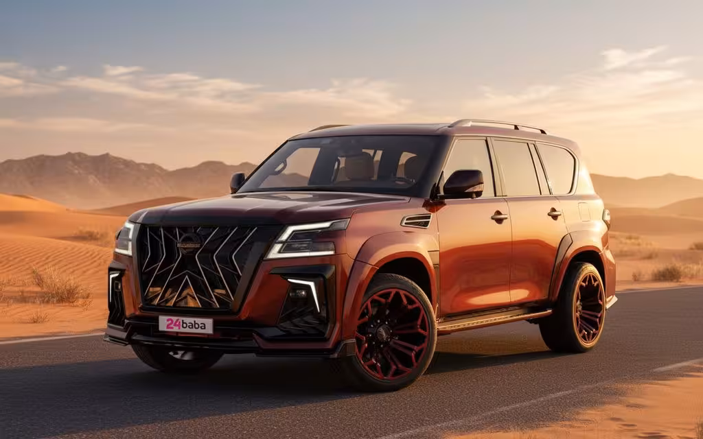 Nissan Patrol 2021 Red cover image – rental in Dubai