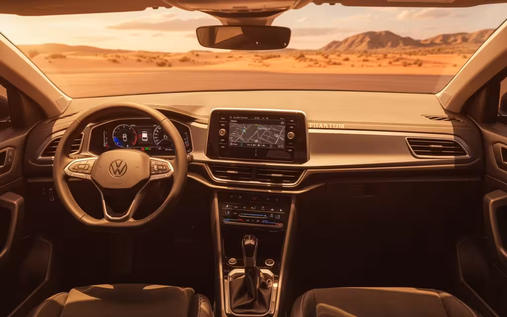 Volkswagen T Roc 2023 interior view showing trim – rental in Dubai