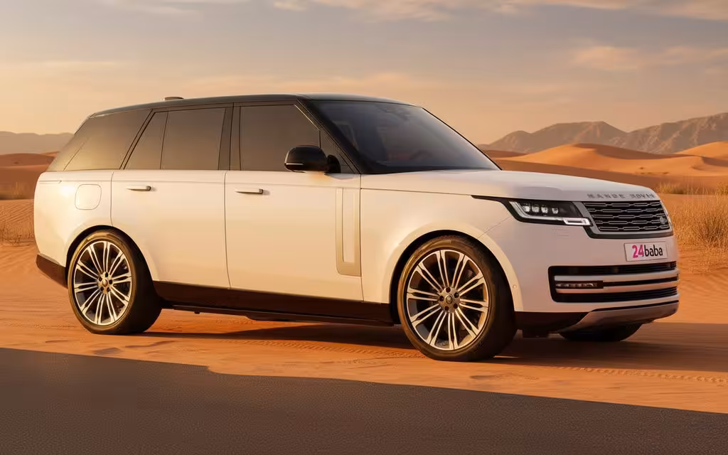 LandRover RangeRover 2022 White side profile – rental in Dubai