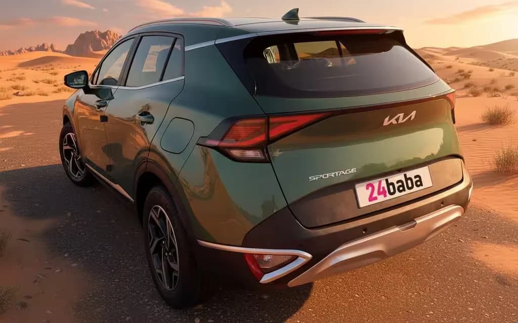 Kia Sportage 2024 Green rear view showing taillights