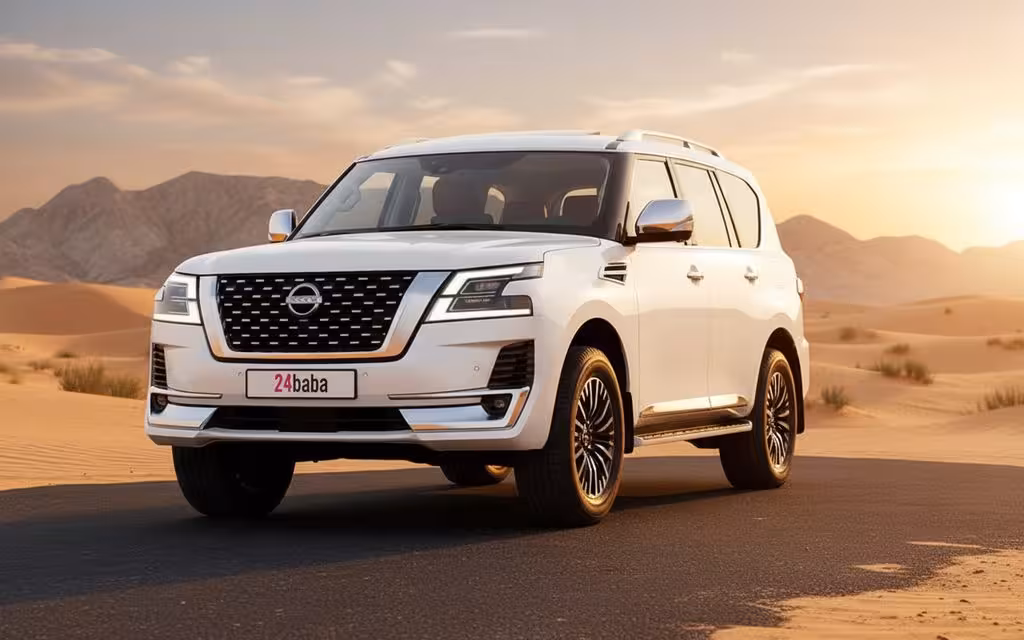 Nissan Patrol 2022 White cover image – rental in Dubai Nissan Patrol 2022 White cover image – rental in Dubai