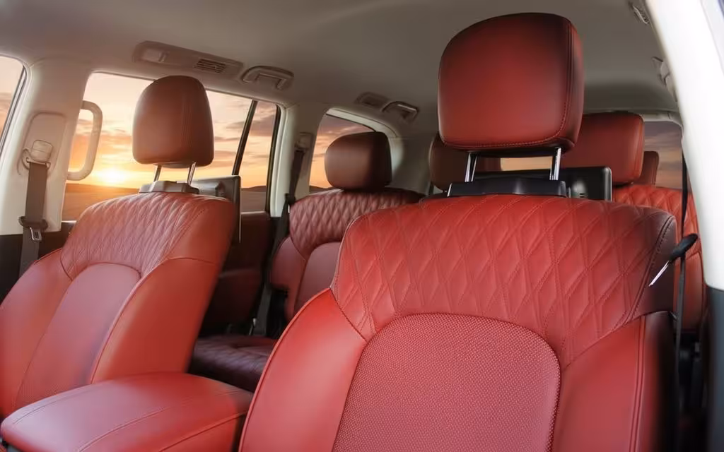 Nissan Patrol 2022 leather seats and cabin – rental in Dubai Nissan Patrol 2022 leather seats and cabin – rental in Dubai