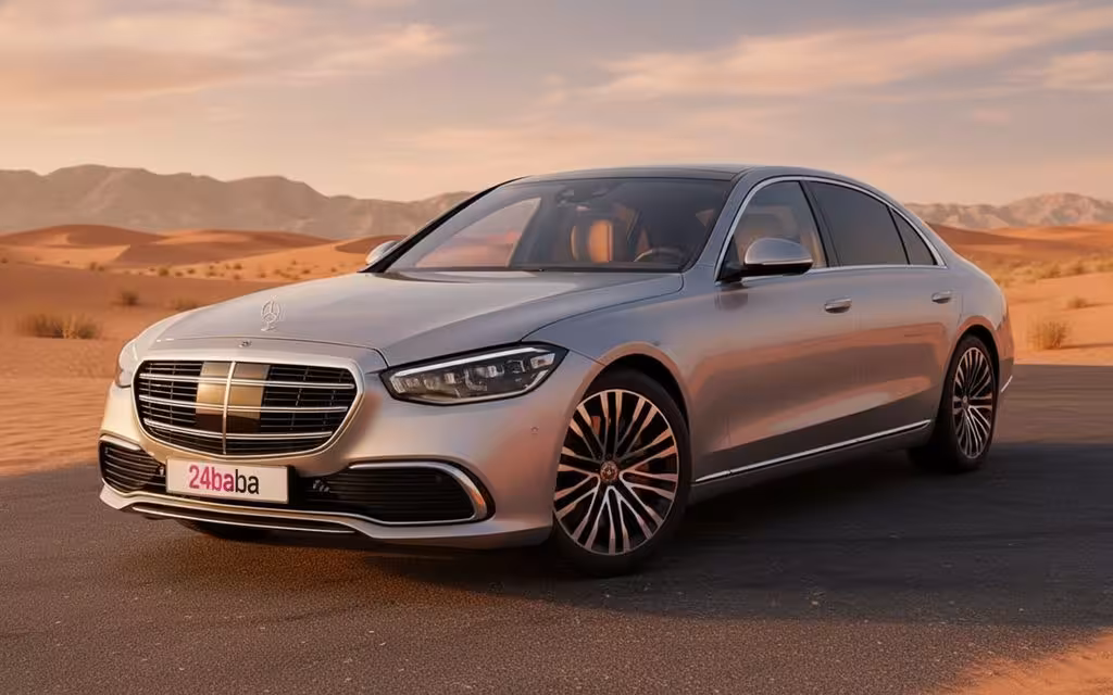 Mercedes S450 2024 Silver cover image – rental in Dubai