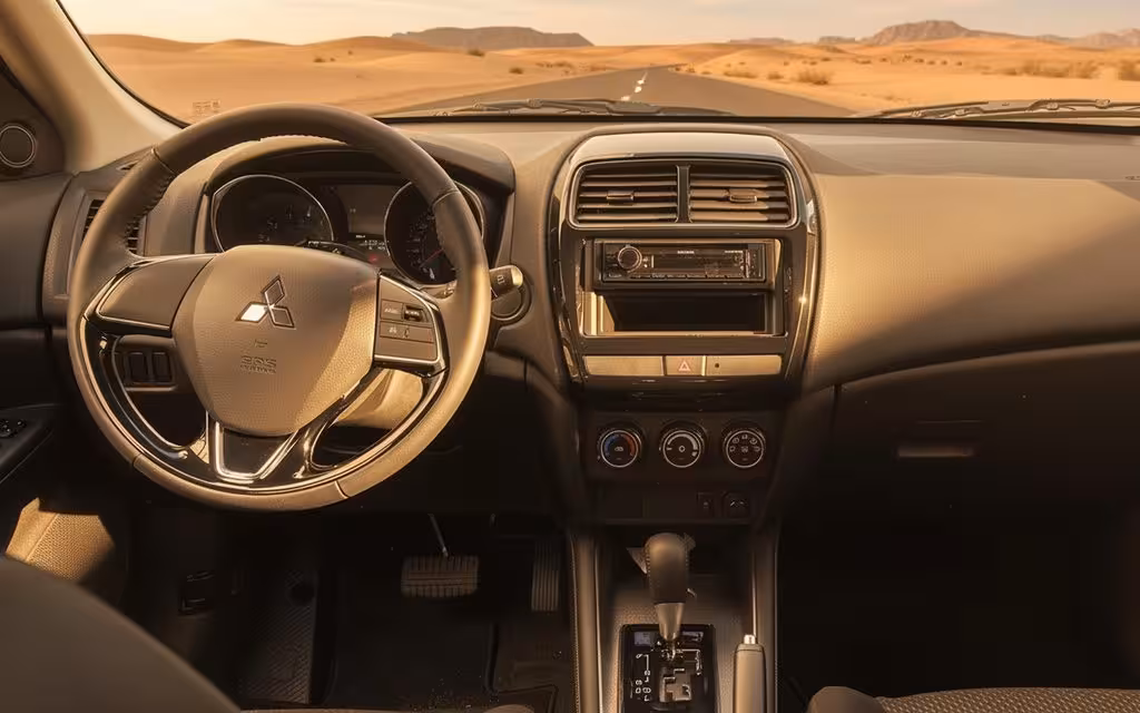 Mitsubishi Asx 2022 interior view showing trim – rental in Dubai