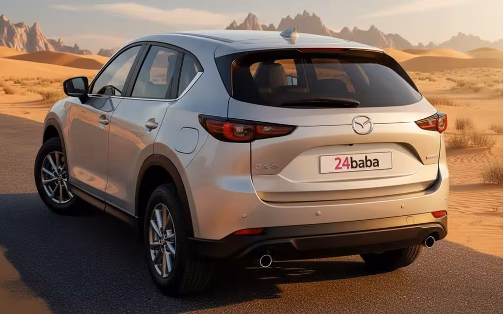 Mazda Cx 5 2025 Beige rear view showing taillights – rental in Dubai