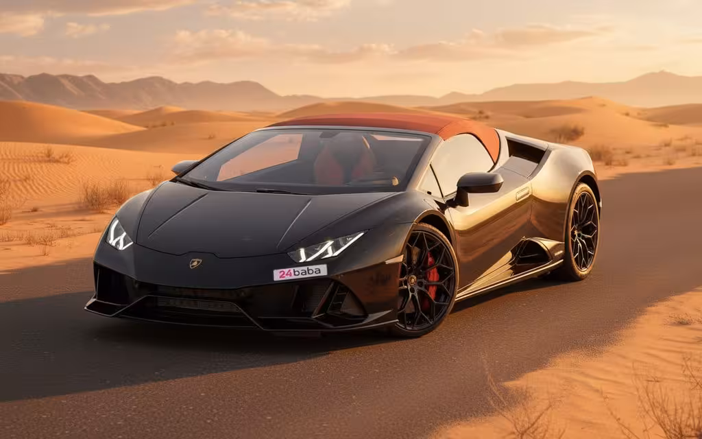 Lamborghini Huracan 2021 Black cover image – rental in Dubai